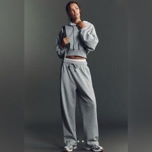 Daily Practice Rhinestone Fleece Wide Leg Drawstring Pants